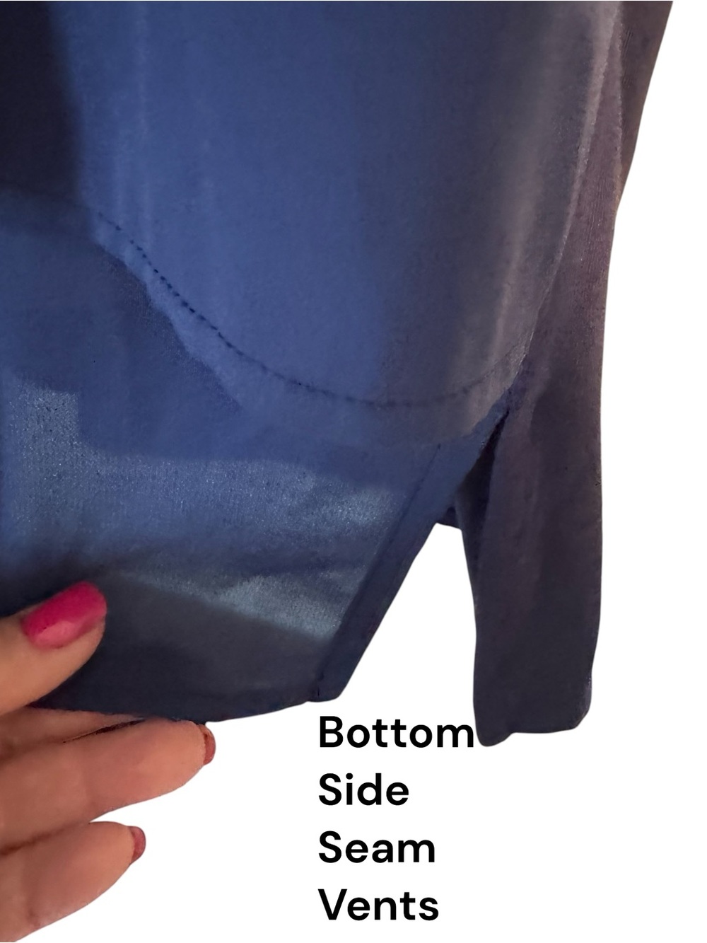 MICHAEL KORS Navy Layered Flowy V-Neck Sleeveless Tank/Shell PLUS: 2X #1 - Picture 3 of 7